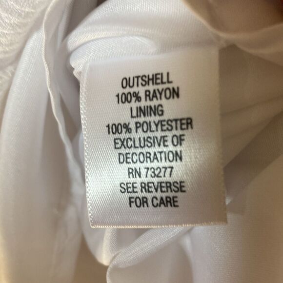 Princess Vera Wang NWT White Embroidered Sleeveless Mini Dress Sz 3 (Juniors) - Picture 6 of 9
